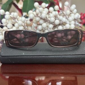 Prada Black and Brown Sunglasses for Women